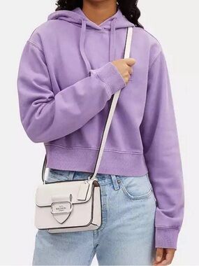 Coach Morgan Square Refine Calf Leather Crossbody CL416 Chalk Silver